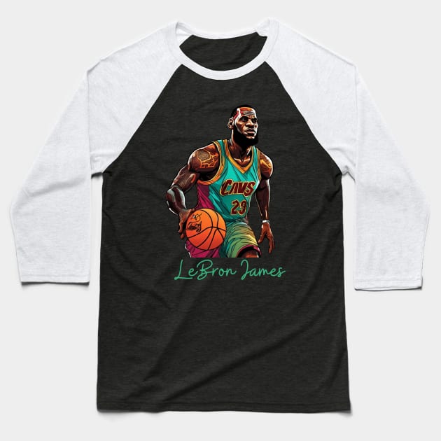 Lebron James goat Victor illustration artwork Baseball T-Shirt by Nasromaystro